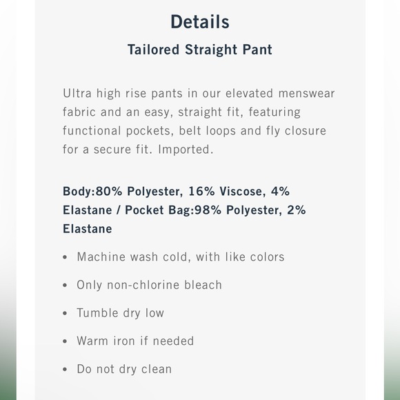 🤎✨ A&F - Abercrombie Sloane Straight Pants, Ultra High Rise! - Picture 6 of 7